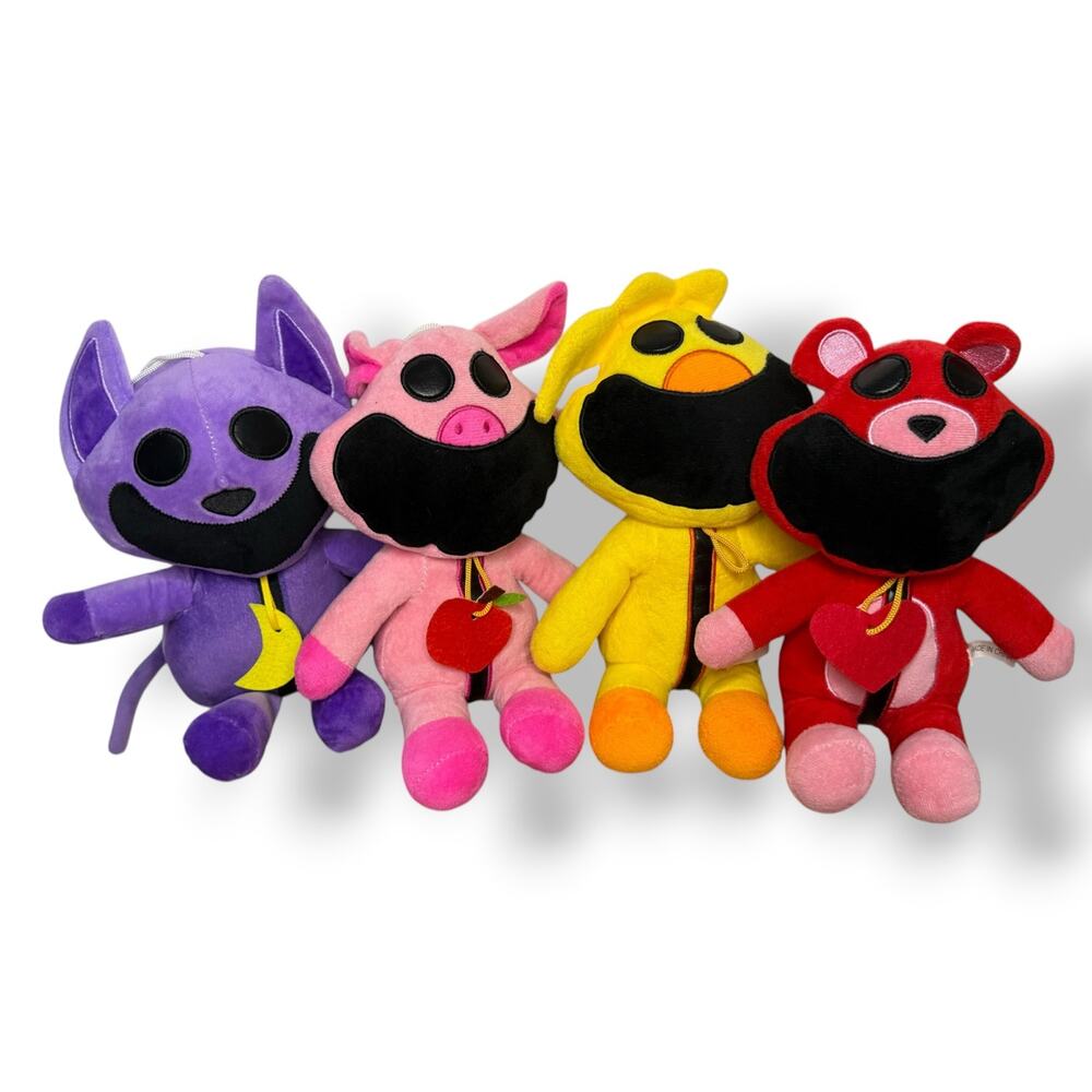 Poppy Playtime Smiling Critters Set of 4 Plush Toys 12” Collectibles